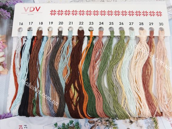 Набір для вишивання нитками муліне М-0324 Лісова малеча, ВДВ семплер