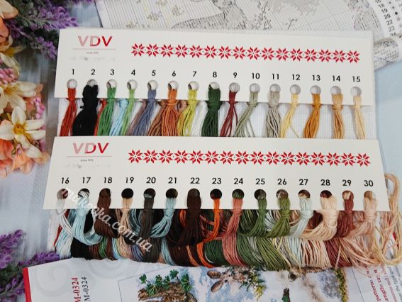 Набір для вишивання нитками муліне М-0324 Лісова малеча, ВДВ семплер