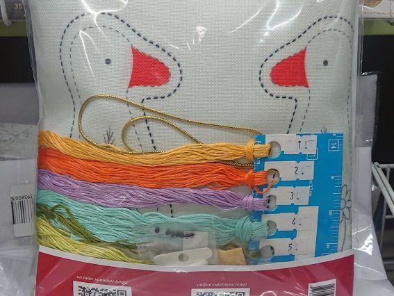 Набор для вышивания нитками декоративными швами игрушек М-0339 Гусочки, 2шт ВДВ