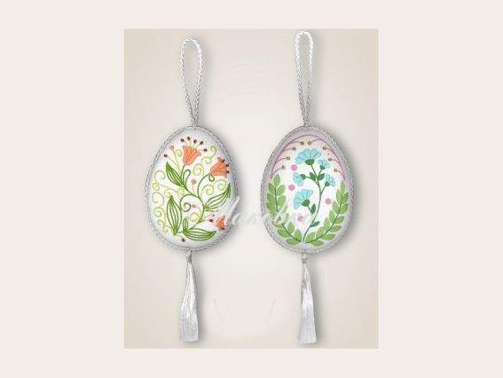 Пасхальные яйца М-0344, 2 шт, вышивание игрушек декоративными швами, ВДВ