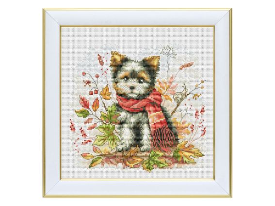 Песик йорчик, М-0353  набір для вишивання нитками, ВДВ