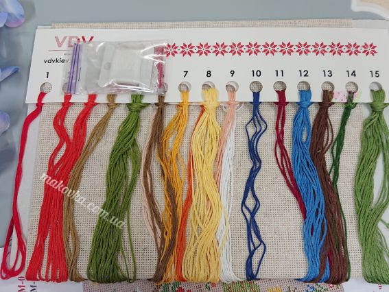 Набір для вишивання нитками М-0377 Ой у вишневому саду, ВДВ семплер