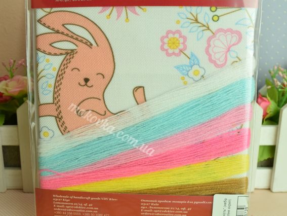 Набір для вишивання декоративними швами Безтурботність М-0774 (зайченя) ВДВ