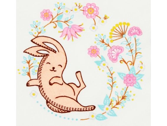 Набір для вишивання декоративними швами Безтурботність М-0774 (зайченя) ВДВ