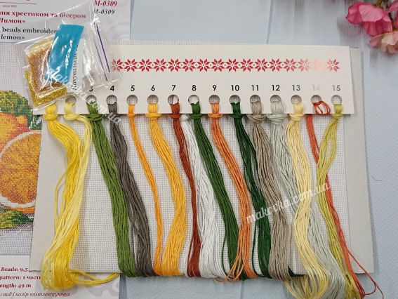 Набір для вишивання нитками Лимон М-309 ВДВ