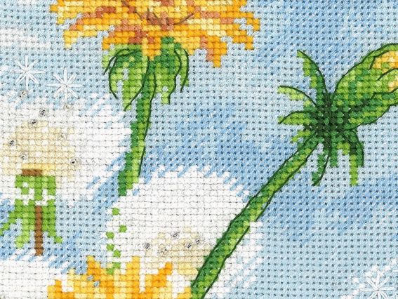 набір для вишивання хрестиком М-0394 Мишка на кульбабці, ВДВ