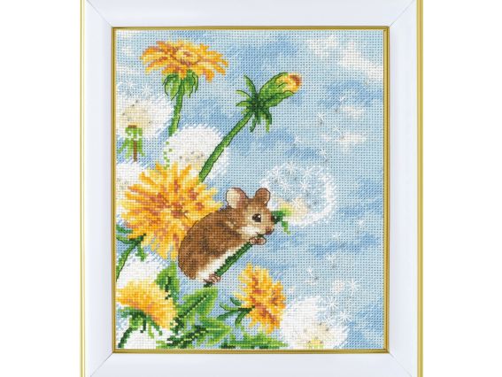 Мишка на кульбабці, М-0394 набір для вишивання нитками, ВДВ Мишка на кульбабці, М-0394 набір для вишивання нитками, ВДВ