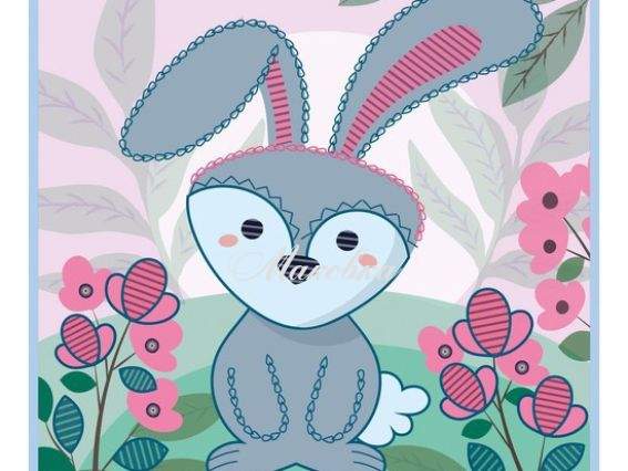 Вышивка декоративными швами ТВ-13 Зайчик, ВДВ