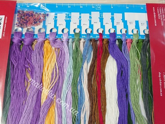 Набір для вишивання нитками М-0289 Лавандовий рай , ВДВ семплер