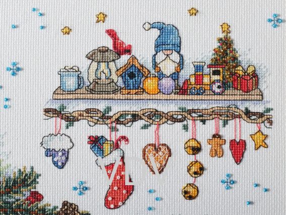 Набор для вышивания нитками М-0289 Зимняя сказка , ВДВ  семплер