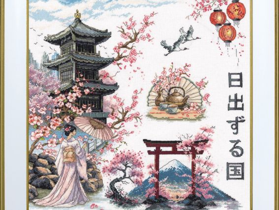 Набір для вишивання нитками М-0306 Цвітіння сакури , ВДВ