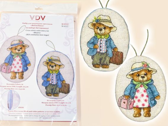 Пасха на пороге М-0333 ВДВ вышивка нитками 3 игрушки 