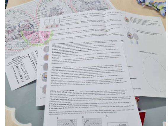 Набір для вишивання нитками трьох іграшок-яєць М-0333 , Великдень на порозі, ВДВ пінкіпи