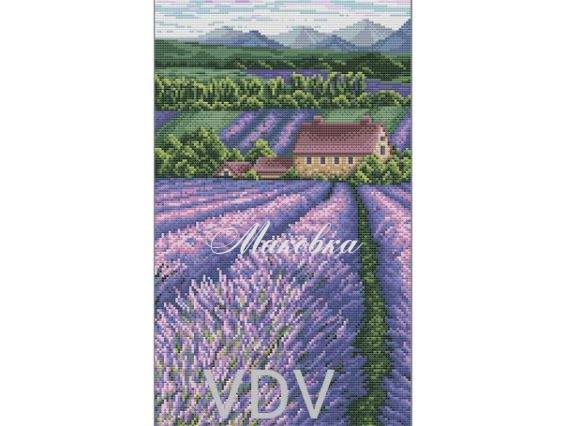 Лавандовое поле М-1275 ВДВ набор для вышивания нитками