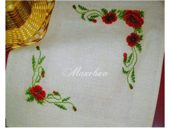 ВМ С-01 Салфетка МАК, 2 шт ВДВ набор для вышивания нитками ВМ С-01 Салфетка МАК, 2 шт ВДВ набор для вышивания нитками