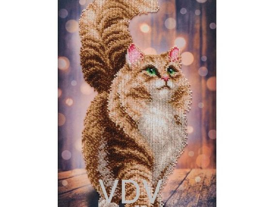 Вышивка бисером Мечтательный кот, ТН-1342 ВДВ