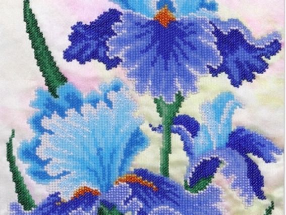 ТН-0378 Голубой ирис ВДВ, абор для вышивания с чешским бисером