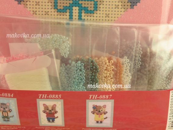 ТН-0886 Киця, ВДВ, набір для вишивання бісером