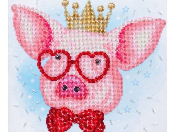 Вишивка бісером Король Вечірок (порося) ТН-1082 ВДВ Вишивка бісером Король Вечірок (порося) ТН-1082 ВДВ