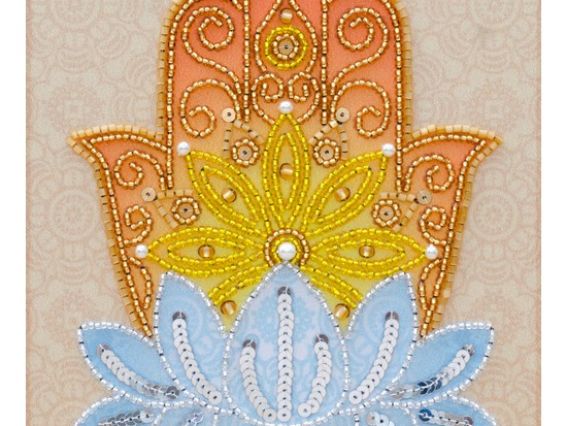 Набор для вышивания бисером и пайетками Хамса - защитный амулет, ТН-1104 ВДВ