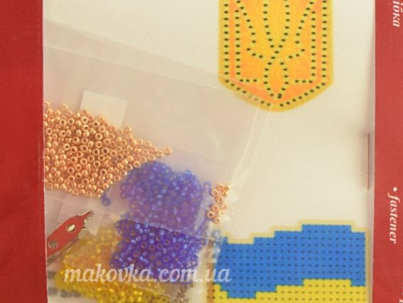 Набір для вишивання прикраса БР-017 Брошка Прапор, герб, ВДВ