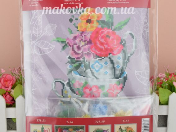 ТН-0877 Квіткове чаювання ВДВ, набір для вишивання бісером