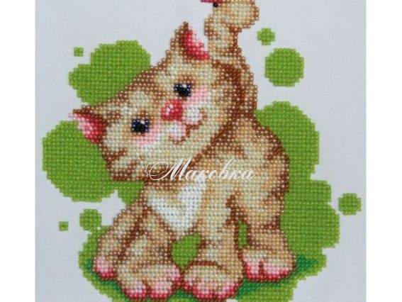 Котенок, ТНБ-0112 набор для вышивання бісером, ВДВ Котенок, ТНБ-0112 набор для вышивання бісером, ВДВ