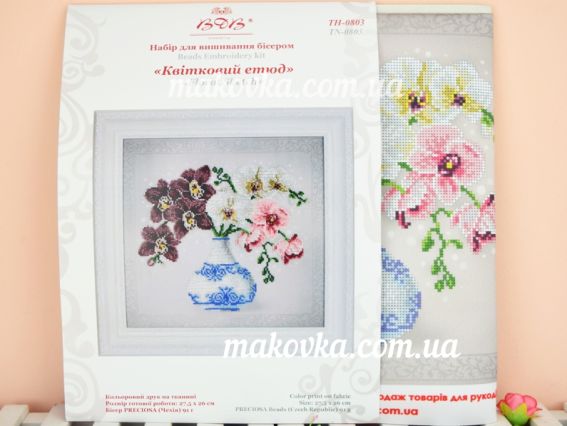 ТН-0803 Квітковий єтюд, , набор для вишивання бісером, триптих