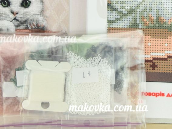 ТН-0827 Киця Мася, ВДВ, н-р для вишивання бісером