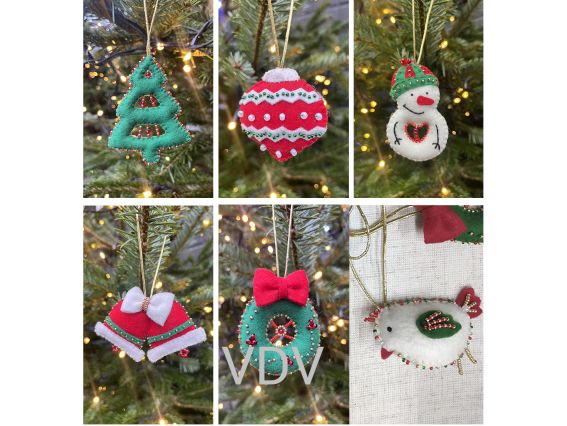Набір для шиття декоративних новорічних іграшок ФН-93 з фетру, ВДВ