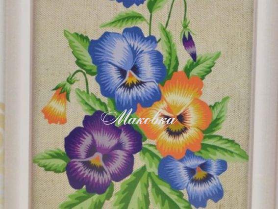 Авторская канва для вышивания гладью Анютины глазки, ДГ-004, ВДВ Авторская канва для вышивания гладью Анютины глазки, ДГ-004, ВДВ