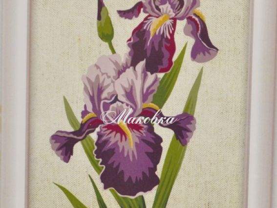 Авторская канва для вышивания гладью Ирисы, ДГ-005, ВДВ Авторская канва для вышивания гладью Ирисы, ДГ-005, ВДВ