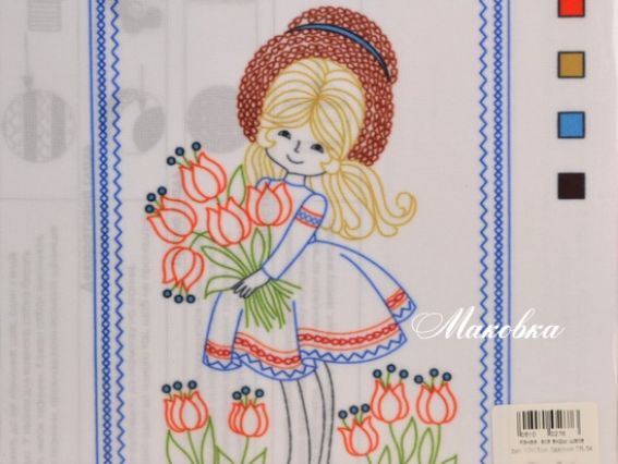 Вишивка Дівчинка декоративними швами ТВ-04, ВДВ