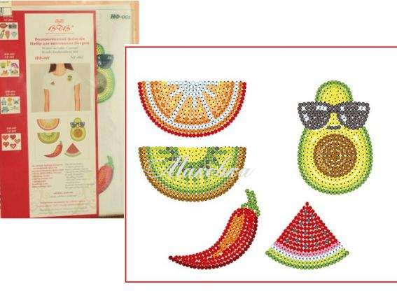 НФ-001 Сочные вкусности ВДВ набор для вішивания бісером на одежде НФ-001 Сочные вкусности ВДВ набор для вішивания бісером на одежде