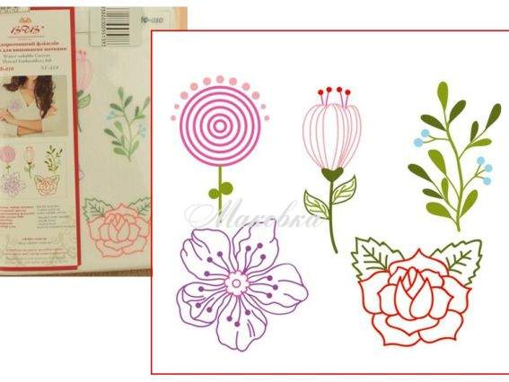 НФ-010 Цветочная симфония ВДВ, набор для вышивания нитками на одежде НФ-010 Цветочная симфония ВДВ, набор для вышивания нитками на одежде