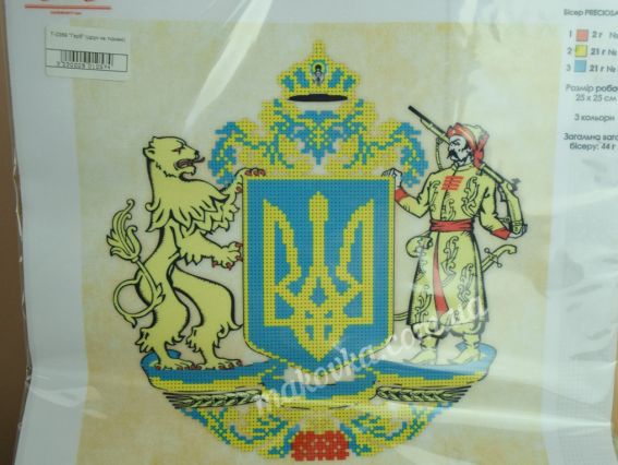 Т-0369 Герб, печать на ткани для вышивания бисером, 25х25см ВДВ