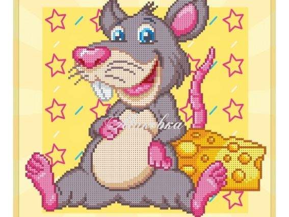 Схема (рисунок) на ткани Лакомка (крыска) Т-1211, ВДВ