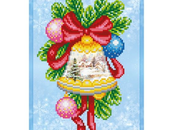 Т-1214 Різдвяний дзвіночок 15х20см, друк на тканині, ВДВ