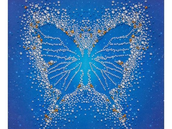 Т-1246 Метелик, друк на тканині під вишивку бісером, ВДВ