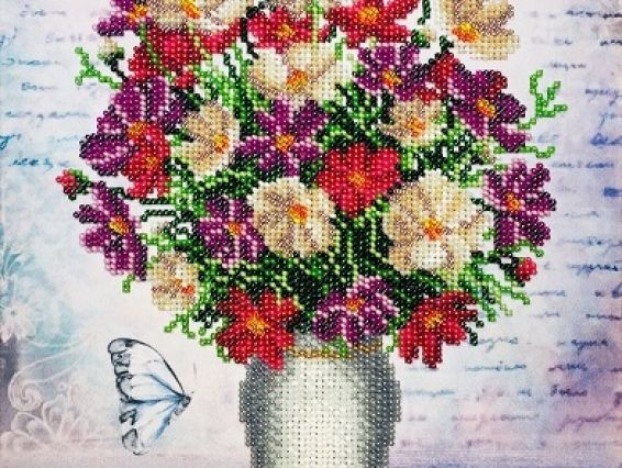 Т-1381 Космея друк на тканині під бісер ВДВ