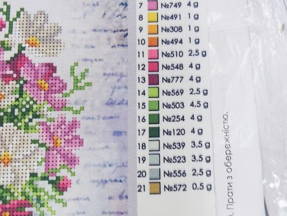 Т-1381 Космея друк на тканині під бісер ВДВ