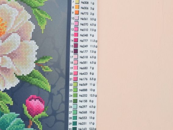 Т-1389 Півонії, друк на тканині під бісер, ВДВ