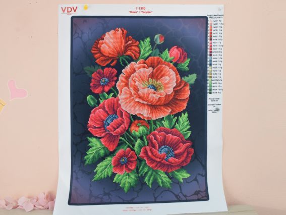 Схема (малюнок) на тканині Маки Т-1390 ВДВ під бісер Схема (малюнок) на тканині Маки Т-1390 ВДВ під бісер