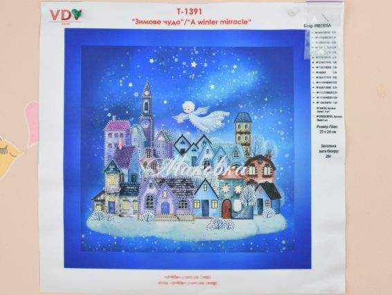 Схема (рисунок) на ткани Т-1391 Зимнее чудо, ВДВ