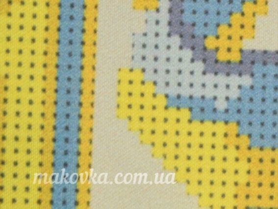 Т-0541 Герб з квітами, друк на тканині для вишивання бісером, 27х27,5 см  ВДВ 