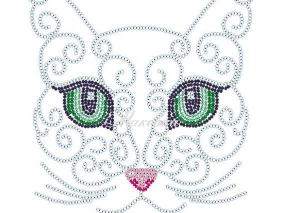 Флизелин с рисунком Ф-54 Перлинка Ажурная кошка  ВДВ Флизелин с рисунком Ф-54 Перлинка Ажурная кошка  ВДВ