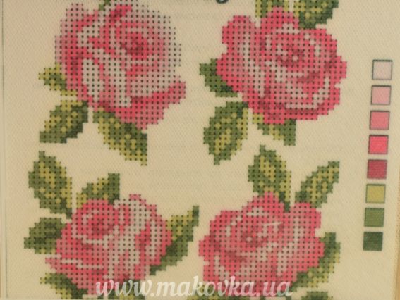 Флизелин водорастворимый с рисунком Ф-85 Перлинка, Розы Флизелин водорастворимый с рисунком Ф-85 Перлинка, Розы