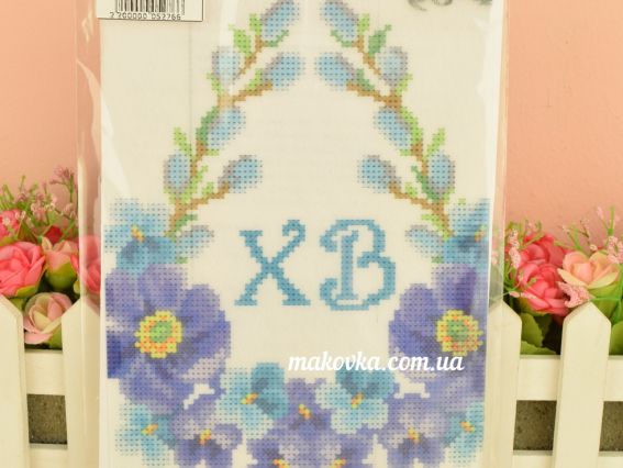 Флізелін з малюнком Ф-89 Перлинка великодній (яйце з квітів і верби) ВДВ