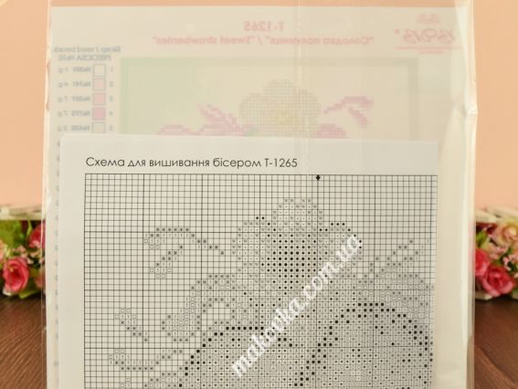 Т-1265 Солодка полуниця , друк на тканині під бісер, ВДВ