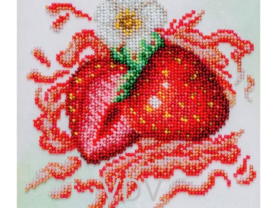 Т-1265 Солодка полуниця , друк на тканині під бісер, ВДВ